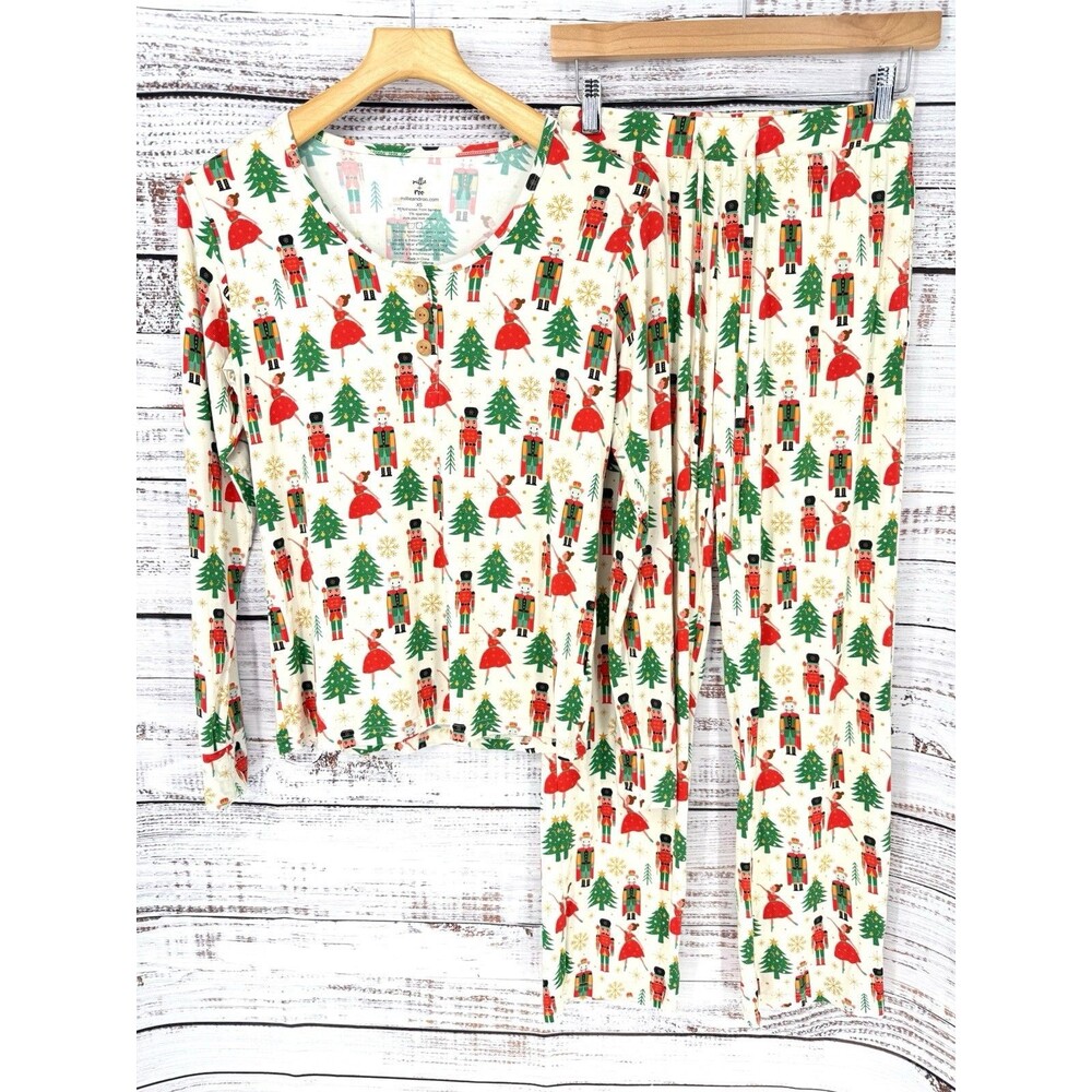 Millie‎ + Roo  Women's Long Sleeve Bamboo Pajama Set-XS Holiday Nutcracker NEW